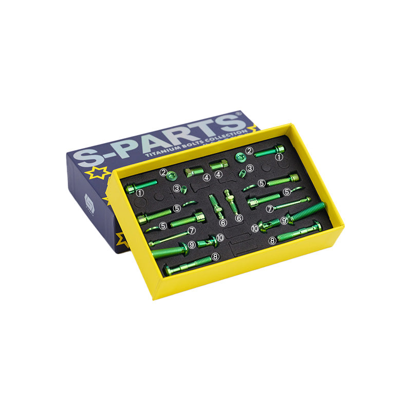 S-PARTS Kit de vis en alliage de titane pour VTT, pour ensembles de vitesses et freins SHIMANO XT M8100/M7100