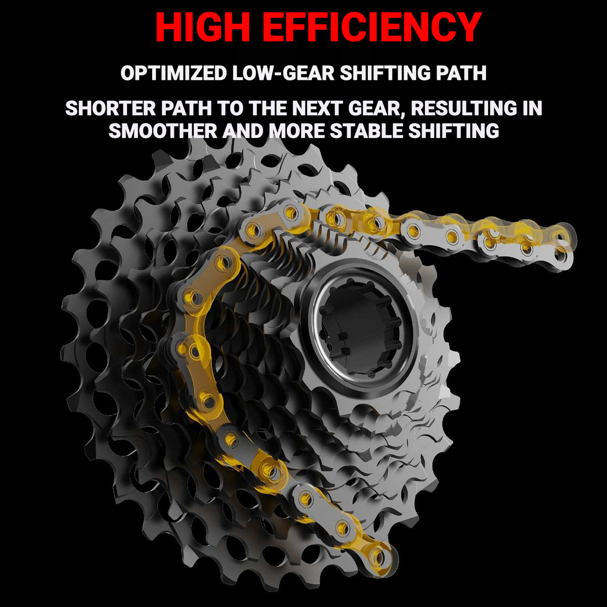 INCOLOR ZONEY 12-Speed Lightweight Road Bike Cassette 11–30T｜High Efficiency｜Multi-Color Options