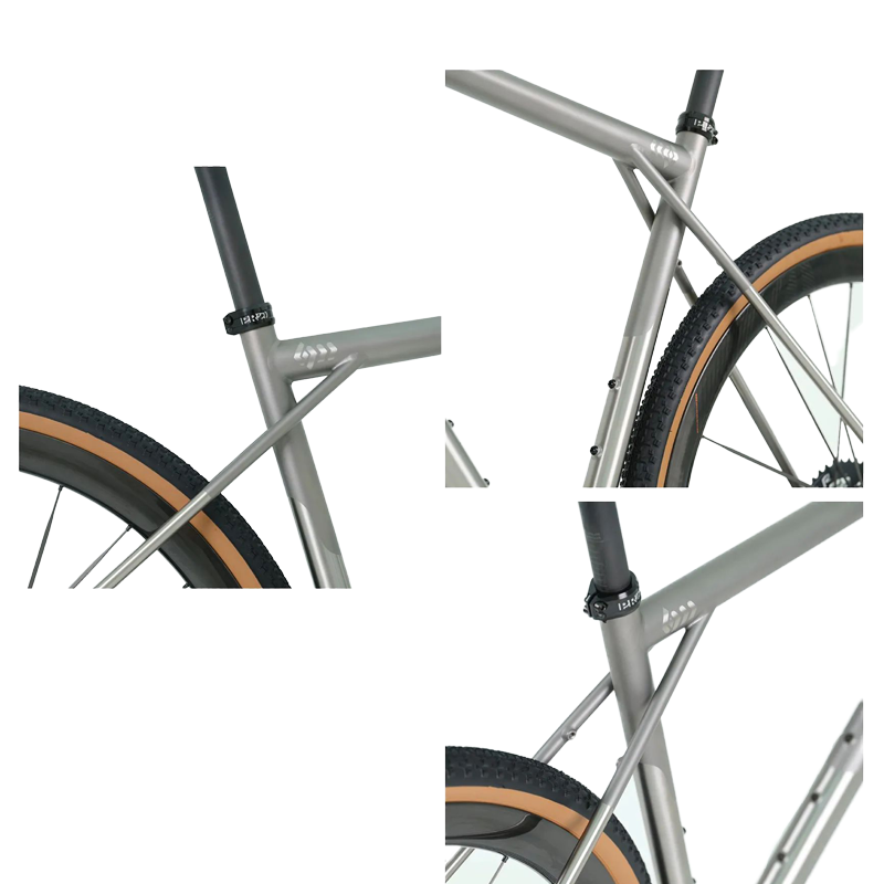 Quadro de Bicicleta Gravel S-PARTS em Liga de Titânio