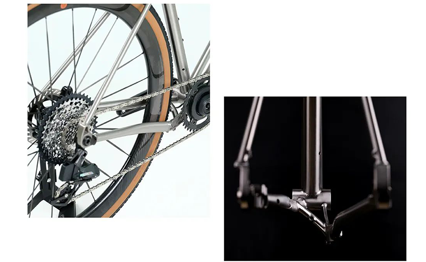 Quadro de Bicicleta Gravel S-PARTS em Liga de Titânio