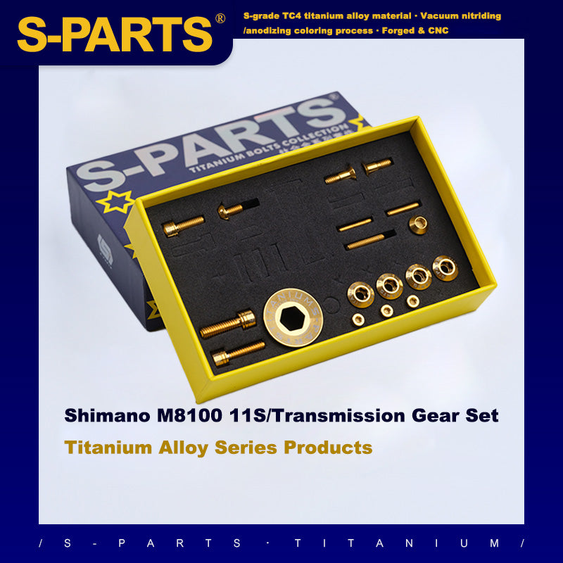 S-PARTS Conjunto de Parafusos de Transmissão em Liga de Titânio para Câmbio M8000 11S Shimano Mountain Bike